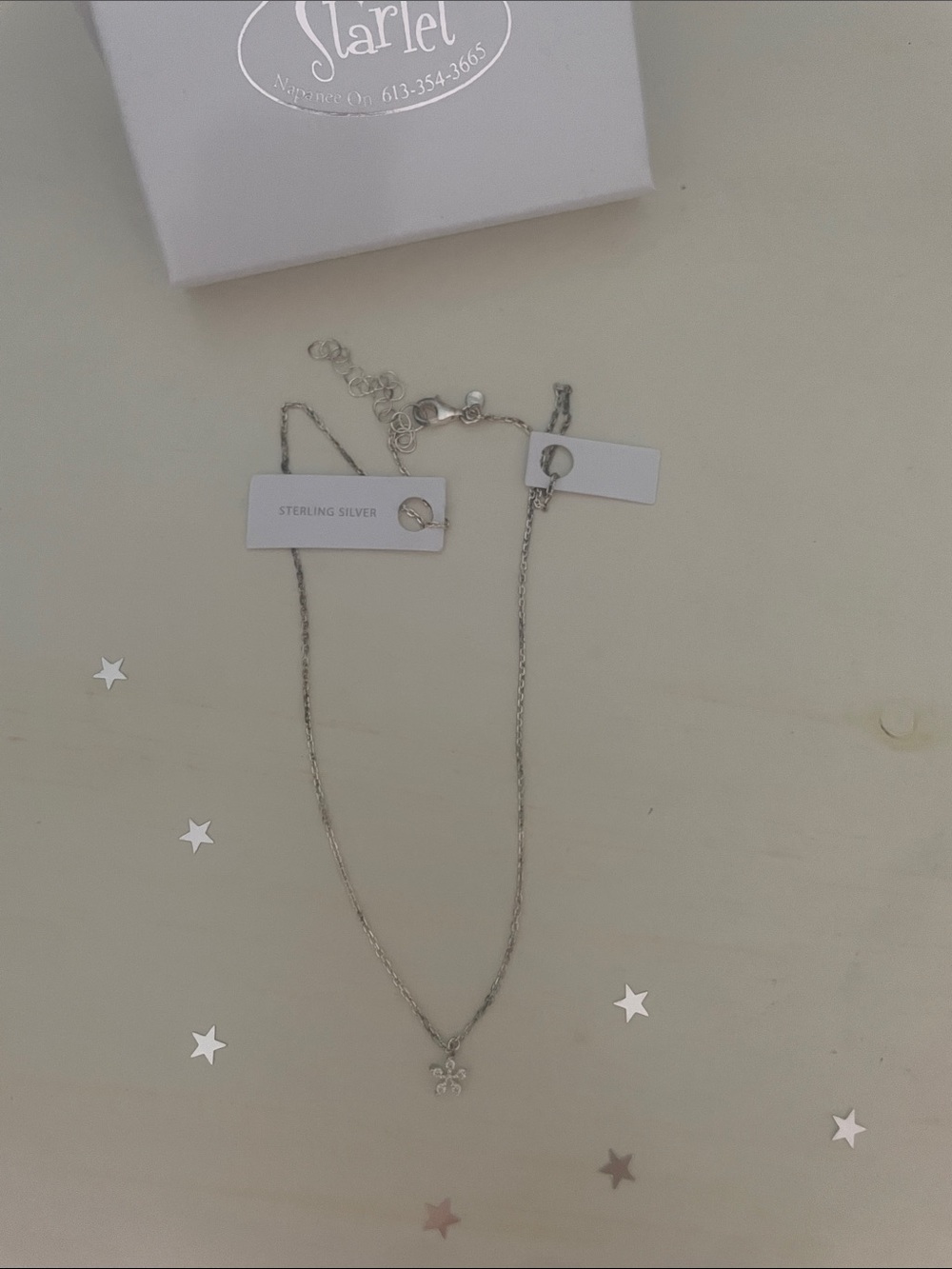 Tashi sterling silver tiny CZ flower pendant necklace